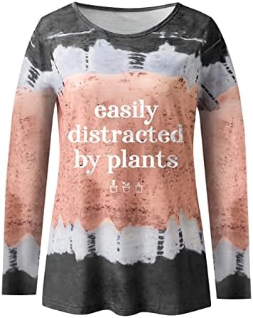 Kadın Casual Gömlek kadın Bahar Sonbahar T Shirt Ekip Boyun Üst Uzun Kollu Gömlek Gevşek Fit Uzun T Shirt Kız