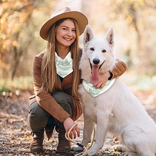 2 Paket Köpek Bandana Yıkanabilir Kare Köpek Eşarp Fular Köpek Önlükler Kız ve Erkek için Bitki Ayarlanabilir Havadar Şifon