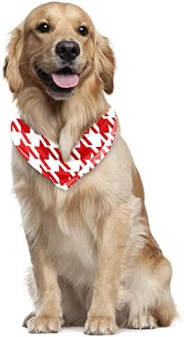 2 Paket Köpek Bandana Yıkanabilir Kare Köpek Eşarp Fular Köpek Önlükler Kız ve Erkek için Sevimli Kırmızı Örgü Noel Ayarlanabilir