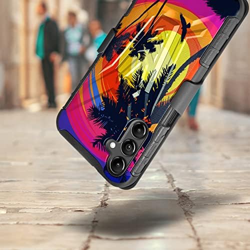 DALUX V Kickstand Hibrid Kılıf Telefon Kılıfı ile Uyumlu Samsung Galaxy A14 5G (2023) - Kafatası Demeti