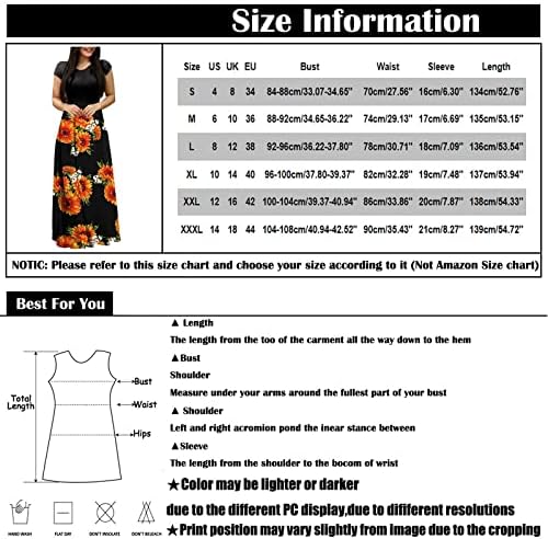 PETYCZEN Maxi Elbise Kadınlar için Yaz 2023 Artı Boyutu Çiçek Baskı Boho uzun Elbiseler Rahat Dökümlü Salıncak Plaj Partisi