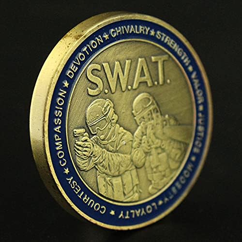 St. George Koruyucu Azizi Zırh Korumak Abd SWAT Polis Bronz Kaplama Mücadelesi Coin Askeri Sanat Koleksiyon