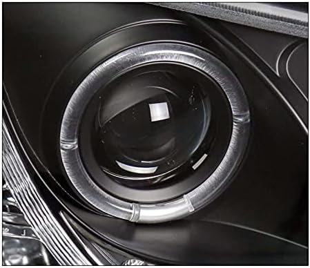 ZMAUTOPARTS LED Halo Projektör Farlar Siyah w / 6 Mavi DRL ile Uyumlu 2001-2005 Lexus IS300 [Fabrika HID]