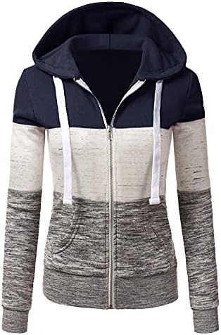 WYTong kadın ceketleri Rahat Şerit Baskı Fermuar Giyim Kapüşonlu Sweatshirt Ceket İnce Mont