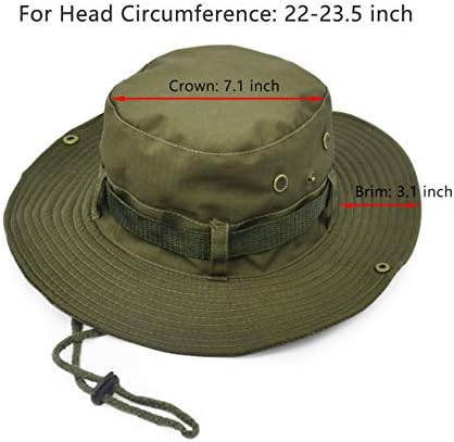 Açık Geniş Ağızlı Güneş Koruyucu Şapka, Çift Katmanlı Klasik ABD Savaş Ordu Tarzı Çalı Orman güneşlikli kep Balıkçılık Avcılık