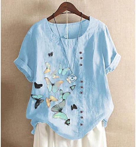 Yubnlvae Moda Rahat Degrade Yaz Uzun Kollu Ekip Boyun Rahat Hafif Tişörtü Gevşek Fit Bluzlar Kadınlar için