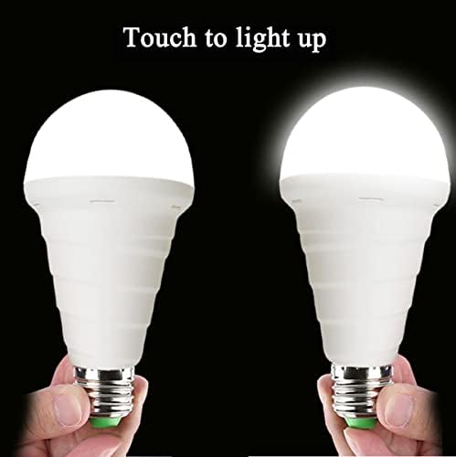 12 W şarj edilebilir acil LED ampul günışığı beyaz E26/E27 LED çok fonksiyonlu pil yedekleme acil ışık kanca ile 90 W eşdeğer