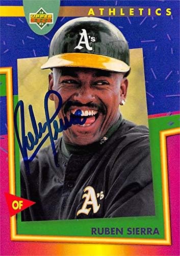 İmza Deposu 622110 Ruben Sierra İmzalı Beyzbol Kartı-Oakland Athletics-1993 Üst Güverte No. 52