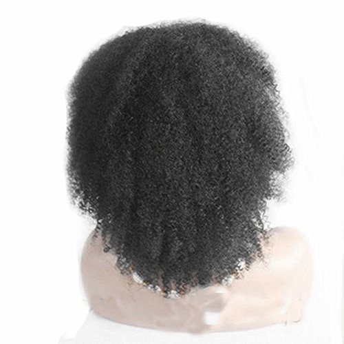 Tutkalsız 24 Tam sırma insan saçı peruk Afro Siyah peruk moğol Bakire Remy İnsan saçı Kıvırcık Renk 1