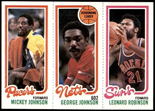 1980 Topps 119/154/193 Mickey Johnson / George Johnson / Leonard Robinson (Basketbol Kartı) NM / MT