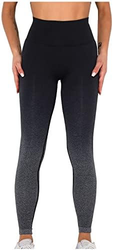HCJKDU Kadınlar Yoga Tayt Y2k Kravat boya Degrade Baskı Yüksek Bel Spor Spor Pantolon Sıska Jogger Sıkı Sweatpant Pantolon