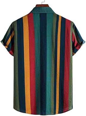 XXBR 2023 Yeni Erkek Yaz Trendi Şerit Baskı Gömlek Kısa Kollu Düğme Aşağı Gömlek Erkek T Shirt Kısa Kollu Moda