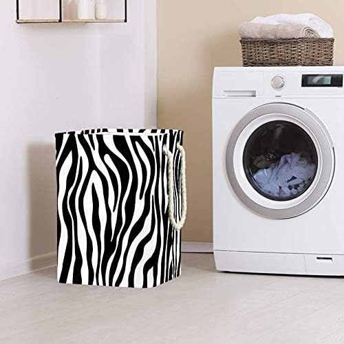 Inhomer Zebra Baskı Desen 300D Oxford PVC Su Geçirmez Giysiler Sepet Büyük çamaşır sepeti Battaniye Giyim Oyuncaklar Yatak