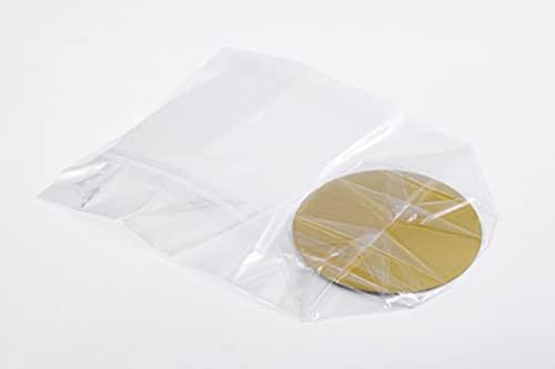 Altın Kağıt Tabanlı Şeffaf Selofan Yuvarlak Tabanlı Çanta - 9,5 cm x 20 cm - Kurabiyeler, ikramlar, hediye paketleri için