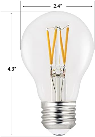 Feit Elektrik LED A19 Orta Taban Ampul-60W Eşdeğer-15 Yıl Ömür-810 Lümen-2700K Yumuşak Beyaz-Kısılabilir / 2'li Paket