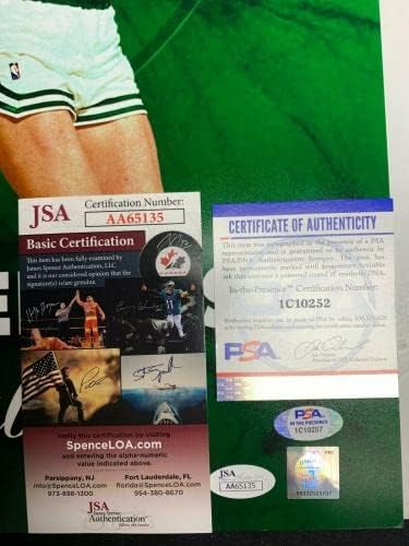 Larry Bird ve Paul Pierce İmzalı 16x20 Fotoğraf Boston Celtics PSA 1C10252 ve JSA İmzalı NBA Fotoğrafları