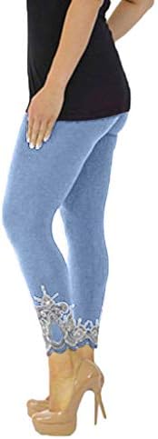 SSDXY 7/8 Legging Kadınlar ıçin Yüksek Bel Grafik Desen Sıska Egzersiz Yoga Atletik Mahsul Pantolon Düzenli ve Artı Boyutu