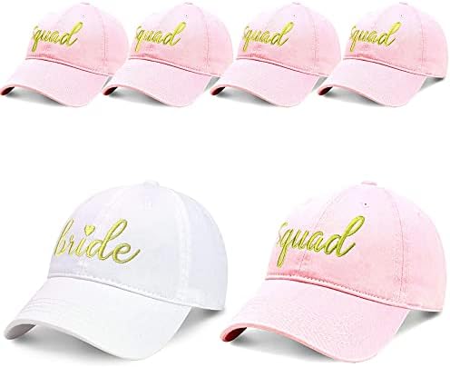 PartyGifts & beyond Nedime beyzbol şapkası, 6 Paket Bekarlığa Veda Partisi Şapkası, Gelin Kadro Şapka Düğün Hediyesi için