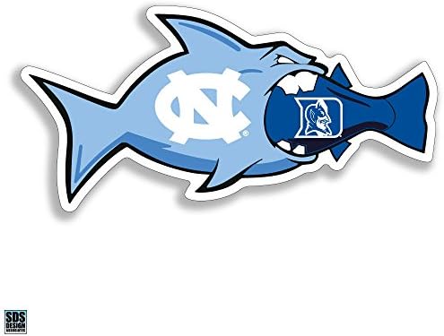 Kuzey Carolina Tarheels / Duke Rakip Balık Oto Vinil Çıkartması-6