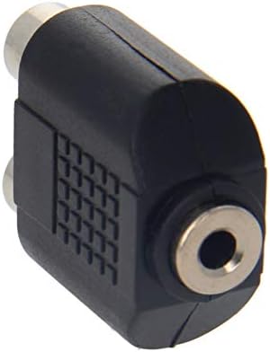 Fielect 3.5 mm Dişi 2 RCA dişi konnektör Splitter Adaptörü Çoğaltıcı Stereo Ses Video AV TV Kablosu Dönüştürme 1 Adet