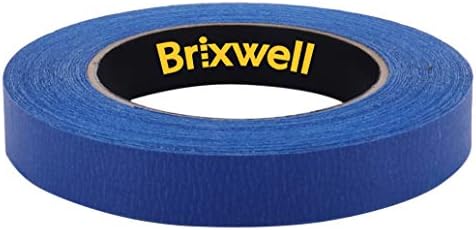Brixwell 3 Rolls - Pro Mavi Ressamlar Maskeleme Bandı 3/4 İnç x 60 Yard ABD'de üretilmiştir