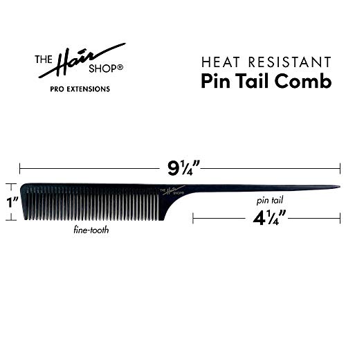 Saç Dükkanı tarafından Pin Kuyruk Tarağı, Premium ergonomik Siyah Pin Sıçan kuyruğu Karbon Fiber ısıya dayanıklı Alay tarakları