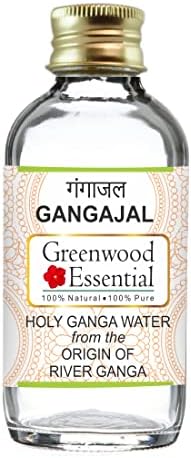 Gangajal Kutsal Ganga Devprayag'daki Ganga Nehrinin Başlangıcından Şeffaf Cam Şişe 100ml'de Su