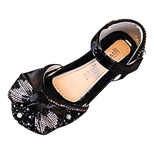 Moda Bahar Ve Yaz Çocuk Dans Ayakkabıları Kız Elbise Gösterisi Prenses Ayakkabı İnci (Siyah, 11-11. 5 Yıl Büyük Çocuklar)