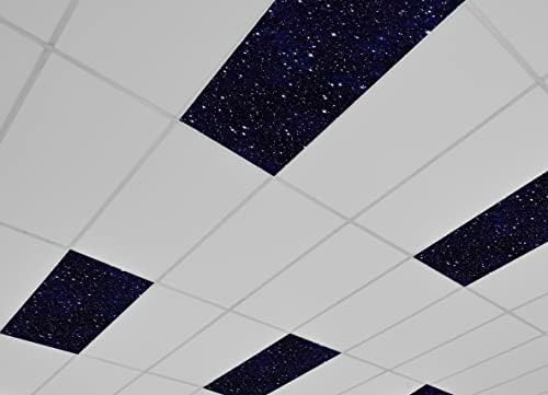 ShadeMAGİC - 4'lü paket - Floresan ışık kapakları-Tavan ışık difüzör panelleri için 2x4 Film Parçası-Gece Gökyüzü Yıldızları-Sınıflar