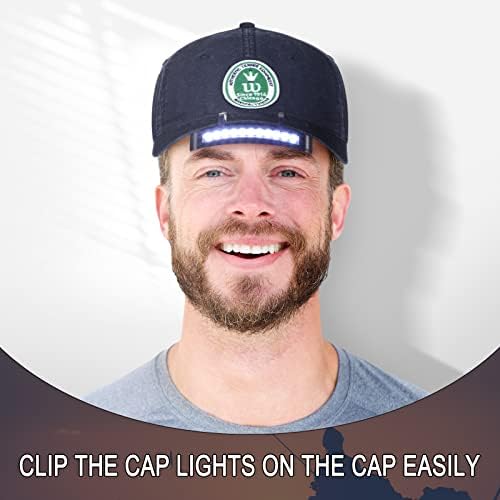 10 Paket klip farlar LED dönebilen kap şapka iğnesi ışık su geçirmez şapka ışıkları klip LED şapka ağız ışık Handsfree klip