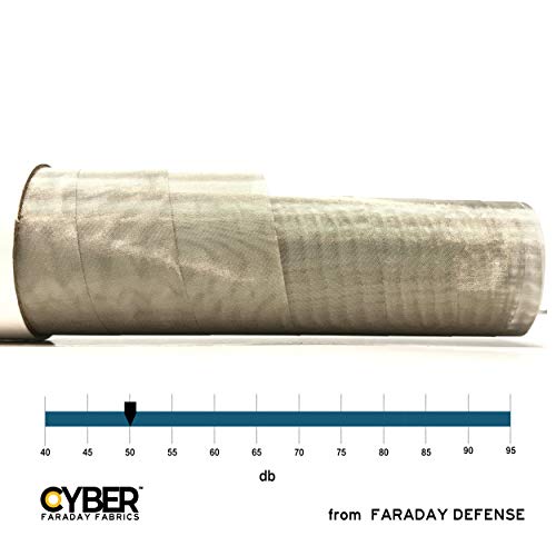 Siber Faraday Kumaş RF RFID EMF ışık filtreleme Mesh 50 x 1' Sinyal engelleme malzemesi