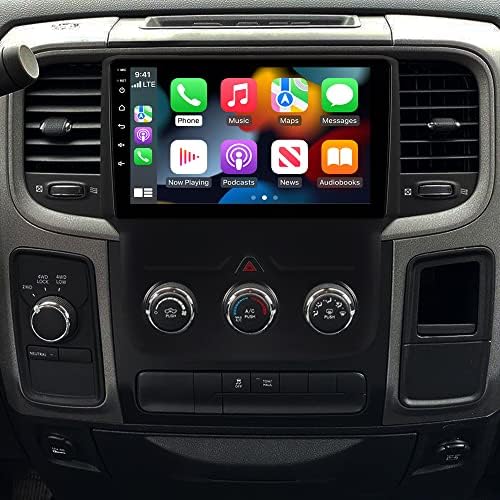 ASURE 9 inç Araba Stereo Radyo GPS Navigasyon Ünitesi için Dodge Ram 1500 2500 3500 Pickup 2013-2018 ile Manuel Klima, 4