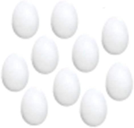 Cııeeo Düğün Süslemeleri 10 Pcs Yumurta Polistiren Yumurta Şekiller Köpük Yumurta için Zanaat Noel Ağacı Dekorasyon Beyaz