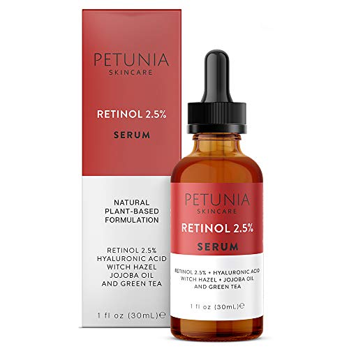 Retinol Serum İle Yüz için Hyaluronik Asit, Doğal Jojoba Yağları, E Vitamini, Cadı Ela ve Yeşil Çay, Anti Aging, Anti Kırışıklık