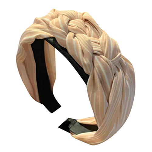 WALNUTA Geniş Bantlar Düğüm Türban Bandı saç bandı Elastik saç aksesuarları Kadınlar ve Kızlar için, 7 Renk (Renk : A)