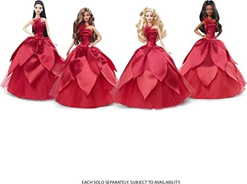 Barbie İmza 2022 Tatil Barbie Bebek (Açık Kahverengi Dalgalı Saç) Bebek Standı ile, 6 Yaş ve Üstü Çocuklar için Koleksiyon