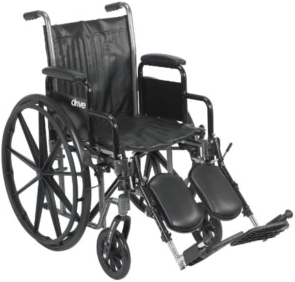 Sürücü Tıbbi SSP218DDA-ELR Gümüş Spor 2 Hafif Katlanır Tekerlekli Sandalye ile Ayrılabilir Danışma Arms ve Salıncak Uzakta