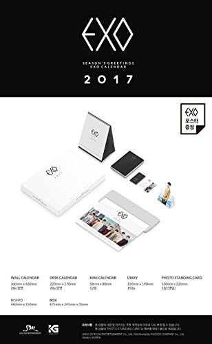 Katlanmış Posterli EXO 2017 Sezonunun Selamları Duvar Takvimi
