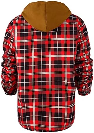 Erkek Mont ve Ceketler Moda Aşağı Ekose Gömlek Sıcak tutmak için Kadife Ekleyin kapüşonlu ceket Ceketler Erkekler için