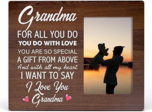 Zauly Büyükanne Ahşap Fotoğraf Çerçevesi Hediye, Büyükanne Seni Seviyorum Ahşap Fotoğraf Çerçevesi Doğum Günü Hediyeleri