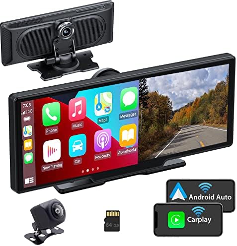 Alondy Taşınabilir Araç Müzik Seti I Kablosuz Apple Carplay/Android Auto ile Uyumlu I 9.3 IPS Dokunmatik Ekran I 2.5 K Çizgi