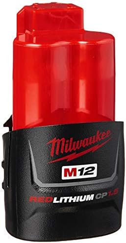Milwaukee 48-11-2401 Orijinal OEM M12 REDLİTHİUM 12 Volt 1.5 Amp Kompakt lityum iyon batarya için Aşırı Yük Korumalı Akülü