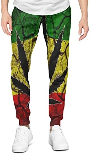Erkek Eşofman 2 Parça Rustik Afro Rasta kanada Yaprak Sanat Hoodie Sweatpants Seti Rahat Atletik koşu kıyafetleri