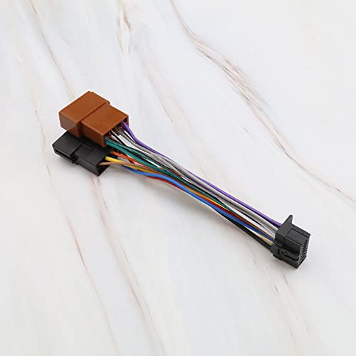 Araba Stereo Radyo Kablo Demeti Konnektörü Adaptörü 16 Pin Bağlantı Noktası Mini ISO 8 Pin Fiş elektrik kablosu ile Uyumlu