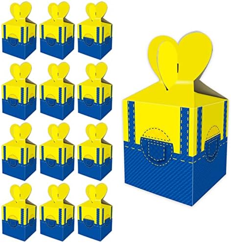 16 Adet Sarı Karikatür Parti Hediye Kutuları Sarı Tema Karikatür Doğum Günü Süslemeleri Malzemeleri