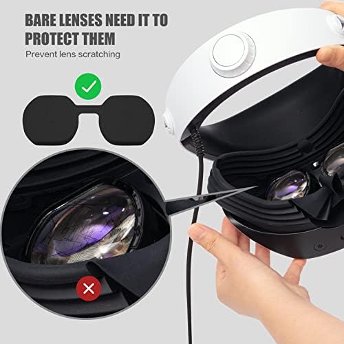 PS VR2 Aksesuarları Kiti, PS VR2 Denetleyici şarj standı ve USB Adaptörleri ve USB C Kablosu ile PS VR2 Silikon Lens Koruyucu