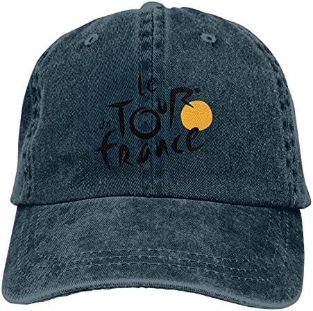 Le Fransa Turu Sloganı Kovboy Şapkaları Unisex Ayarlanabilir Vintage Beyzbol Kapaklar Siyah