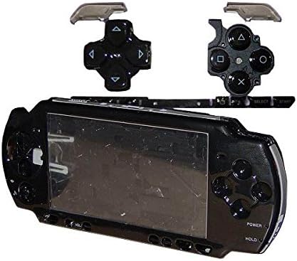 PSP 2000 PSP2000 İçin Düğmeler Vidalar ile Yedek Tam Konut Shell Kılıf Kapak-Siyah