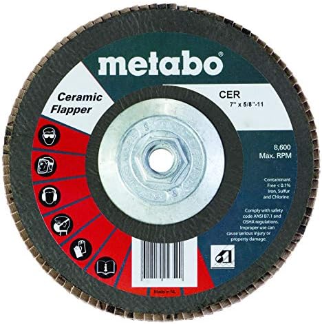 Metabo-Uygulama: Çelik / Paslanmaz Çelik-7 Seramik Sineklik 60 5/8-11 T29 Fiberglas (629435000), Flap Diskler - Seramik Sineklik