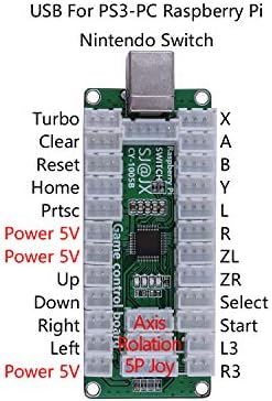 SJ@JX Arcade Oyun Denetleyicisi 3D Gamepad Analog Sopa Sensörü Fly Joystick Mikroswitch MX LED Düğme USB Encoder ışık kablosu